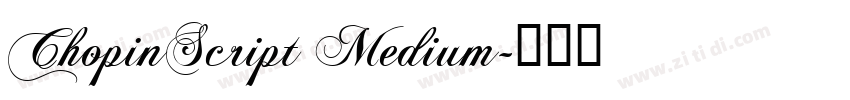 ChopinScript Medium字体转换